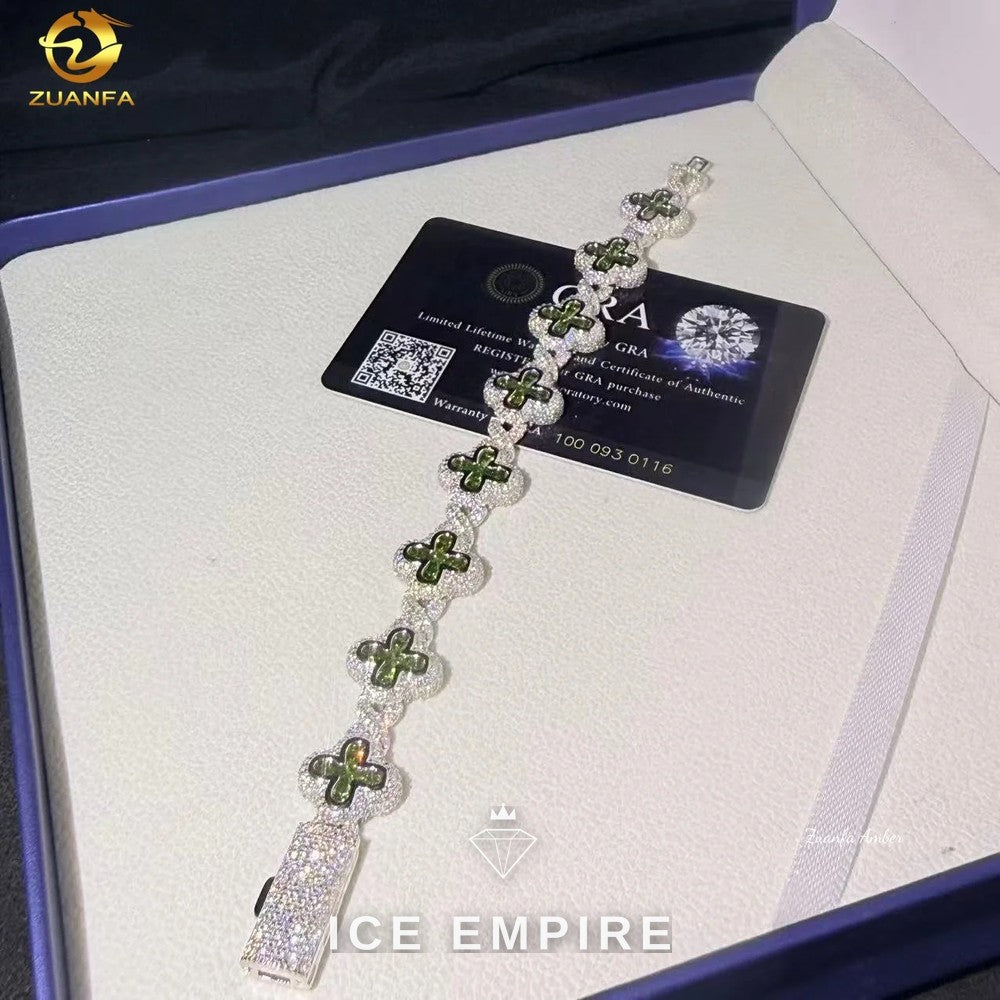 Iced Out Gold Plated Moissanite Cuban Chain
