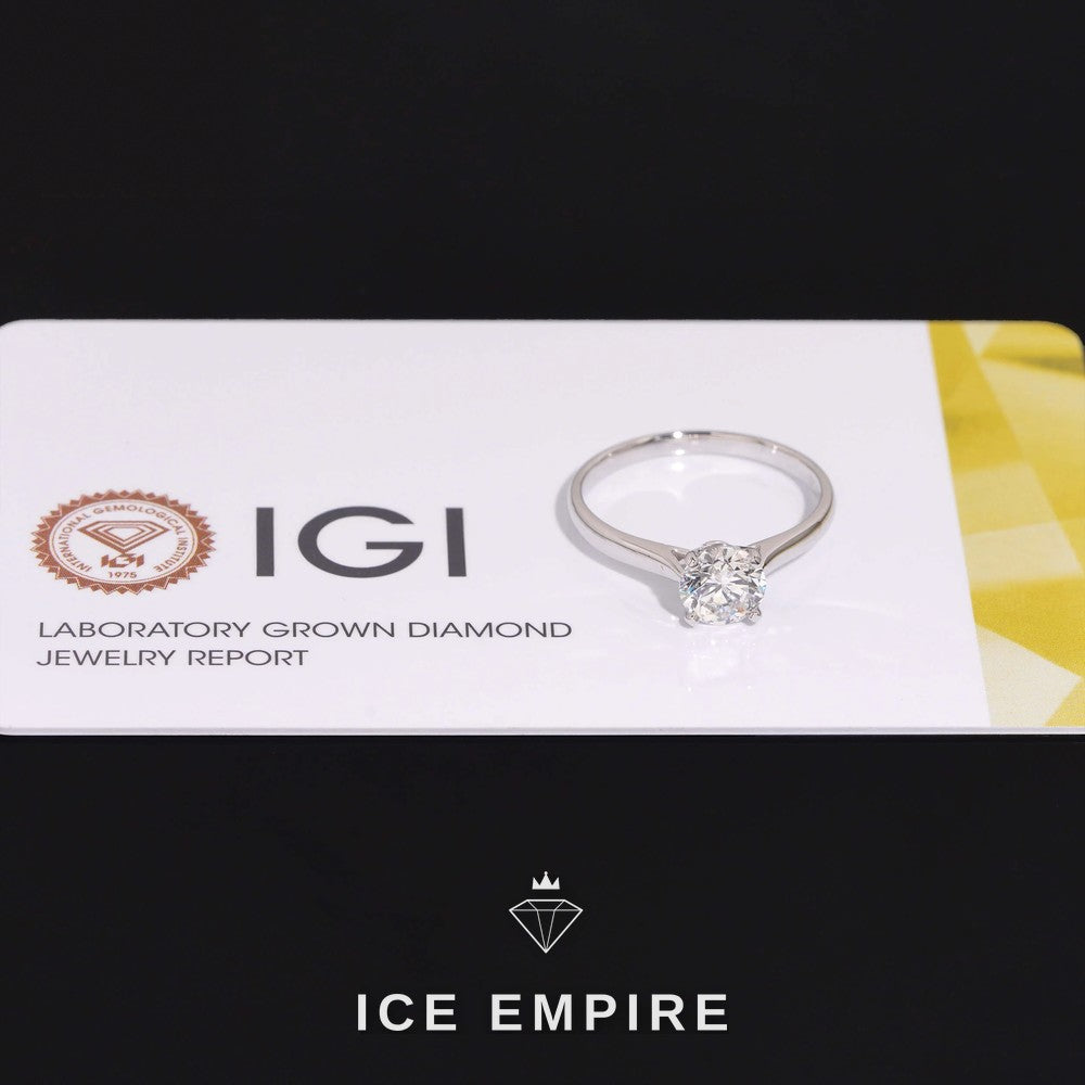 Iced Out 925 Silver Lab Grown Diamond Wedding Band