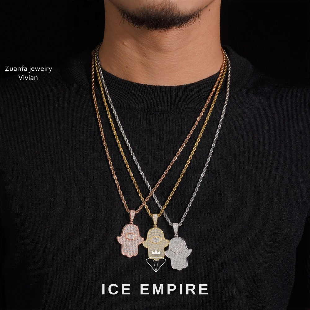 Iced Out 925 Silver Moissanite Pendant