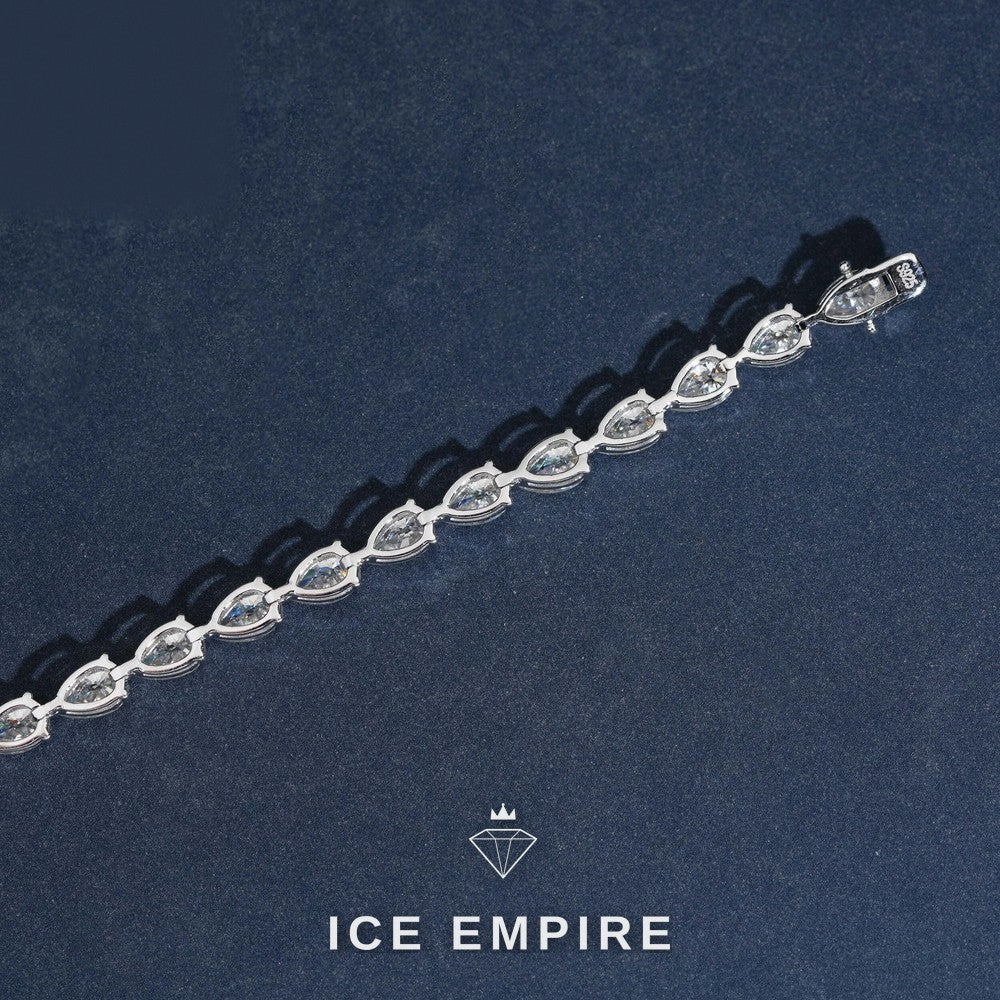 Iced Out 925 Silver Moissanite Tennis Bracelet