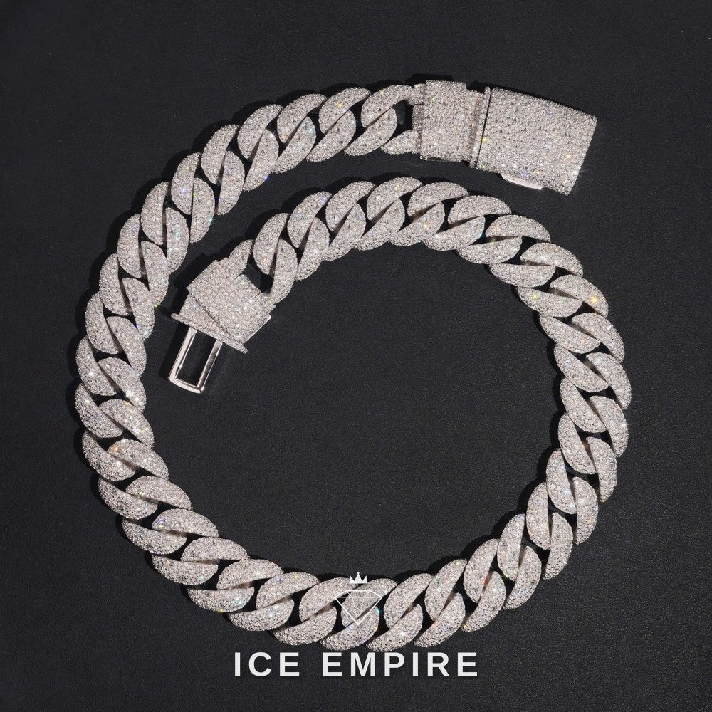 Iced Out Rose Gold Plated Moissanite Cuban Chain