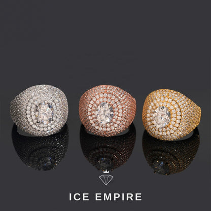 Iced Out 925 Silver Moissanite Ring