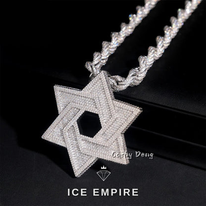 Iced Out Baguette Rose Gold Plated Pendant
