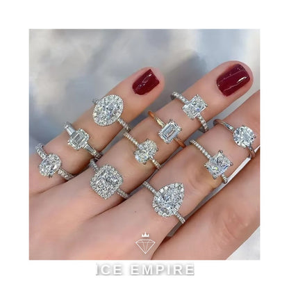 Iced Out Gold Plated Moissanite Wedding Band
