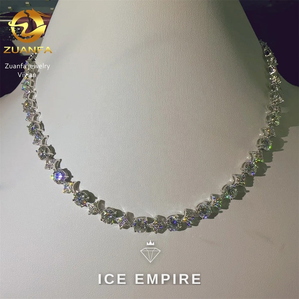 Iced Out Rose Gold Plated Moissanite Cuban Chain