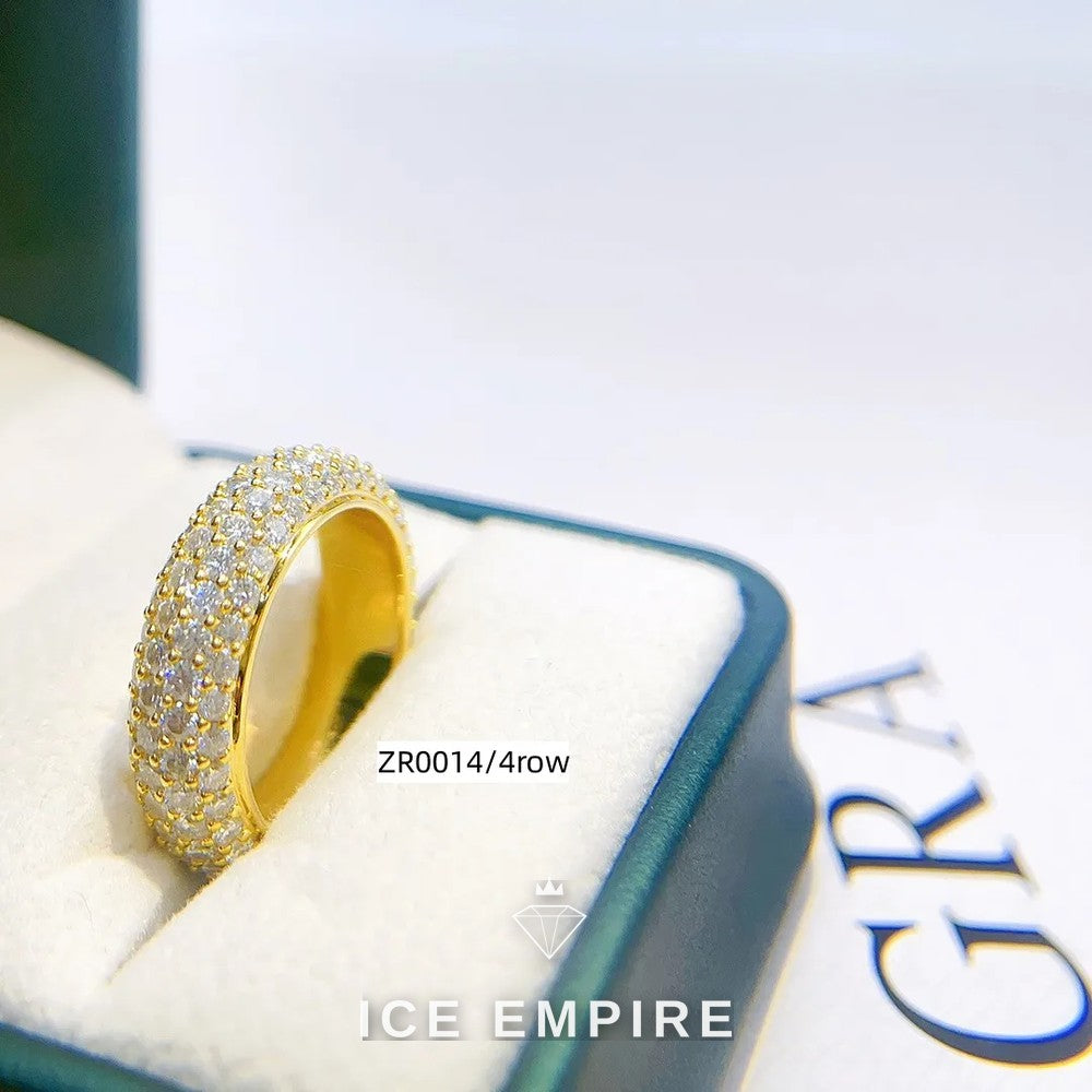 Iced Out Rose Gold Plated Moissanite Ring