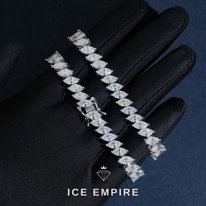 Iced Out 925 Silver Moissanite Tennis Bracelet