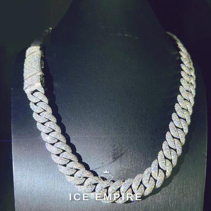 Iced Out Rose Gold Plated Moissanite Cuban Chain