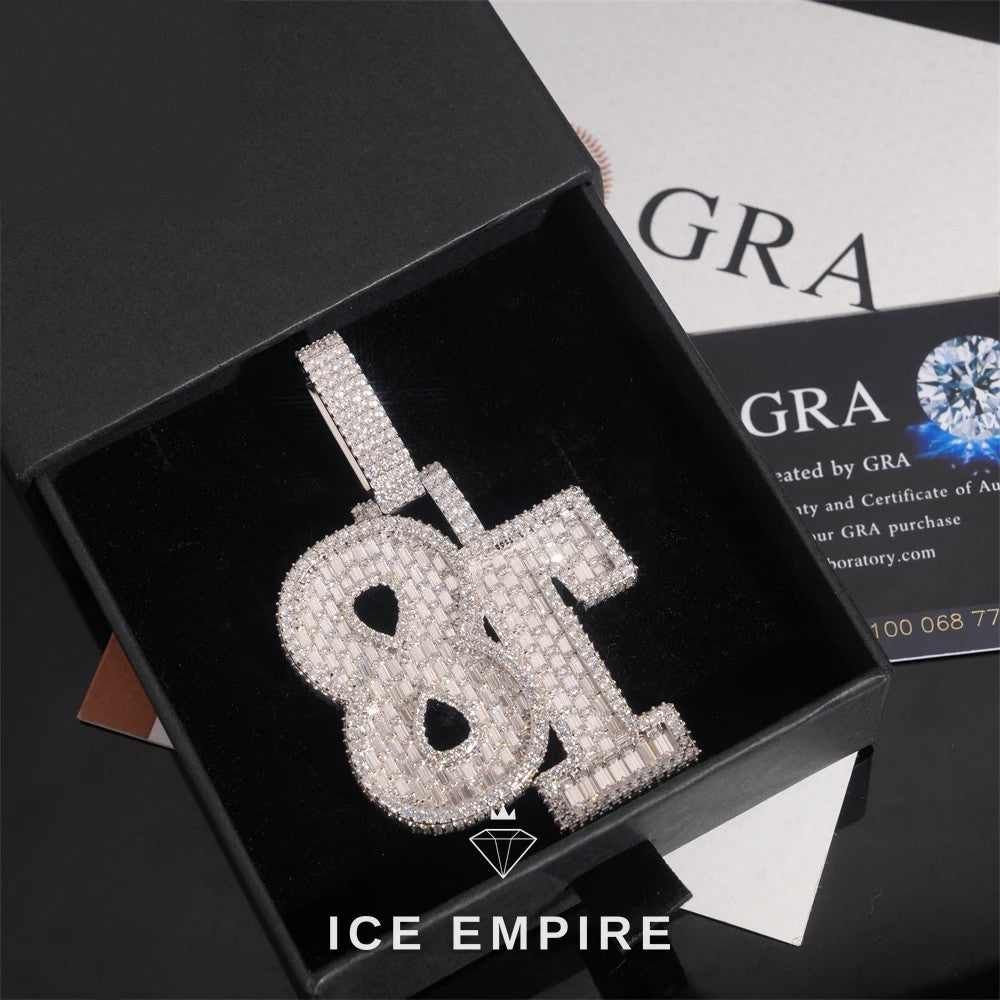 Iced Out Baguette Rose Gold Plated Cuban Chain