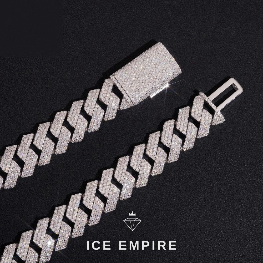 Iced Out Rose Gold Plated Moissanite Cuban Chain