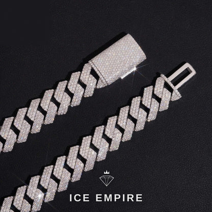 Iced Out Rose Gold Plated Moissanite Cuban Chain