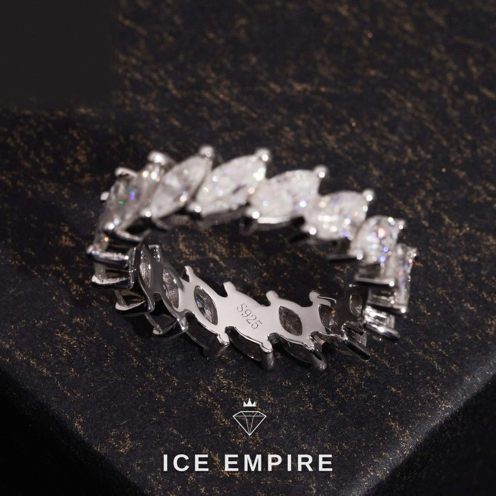 Iced Out 925 Silver Lab Grown Diamond Ring