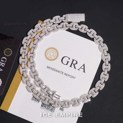 Iced Out Rose Gold Plated Moissanite Cuban Chain
