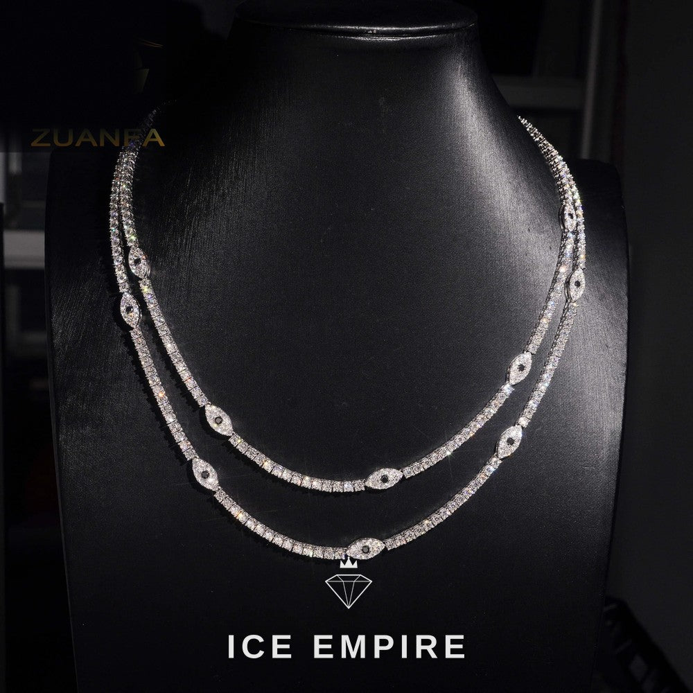 Iced Out Rose Gold Plated Moissanite Cuban Chain