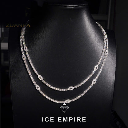 Iced Out Rose Gold Plated Moissanite Cuban Chain