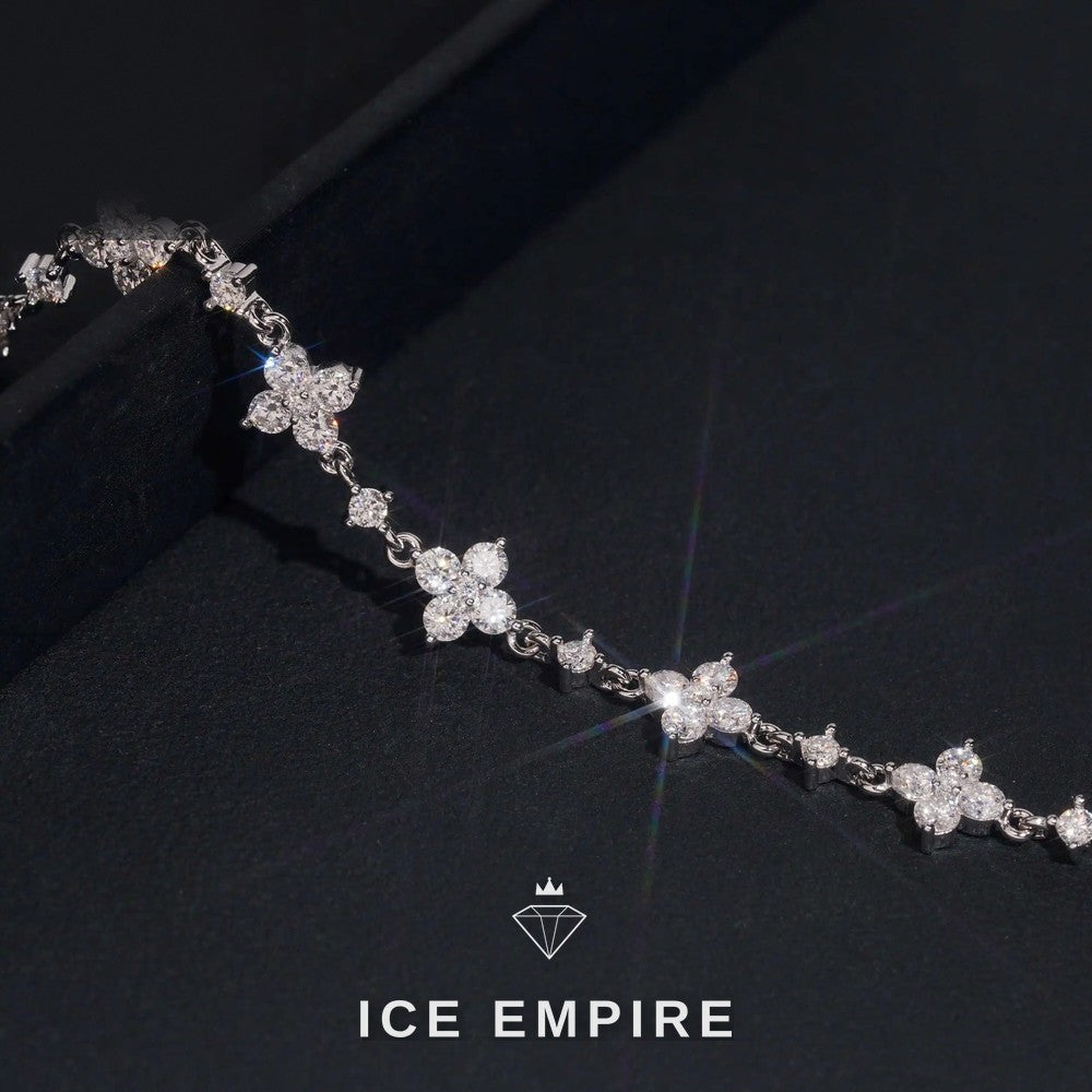 Iced Out 925 Silver Moissanite Bracelet