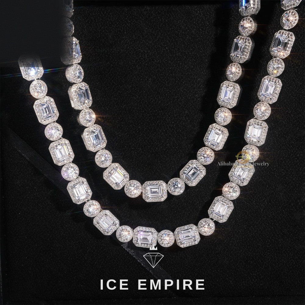 Iced Out Rose Gold Plated Moissanite Cuban Chain