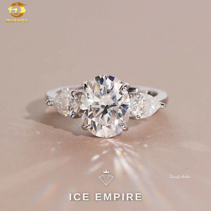Iced Out Gold Plated Moissanite Wedding Band