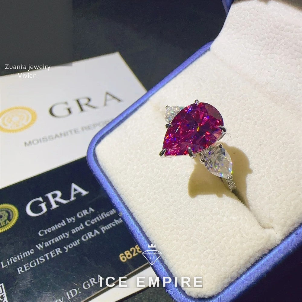 Iced Out Rose Gold Plated Moissanite Ring