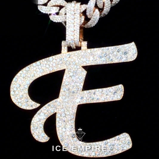 Iced Out Baguette 925 Silver Moissanite Pendant