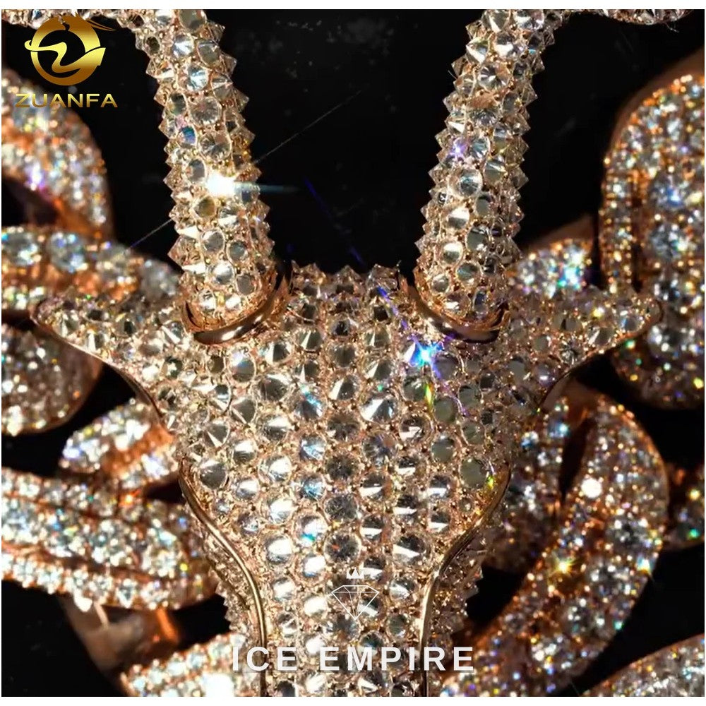 Iced Out 925 Silver Moissanite Pendant