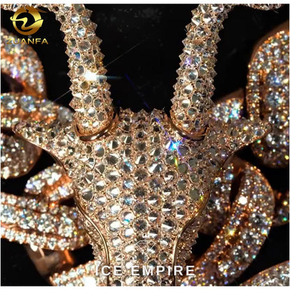Iced Out 925 Silver Moissanite Pendant
