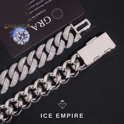 Iced Out Rose Gold Plated Moissanite Cuban Chain
