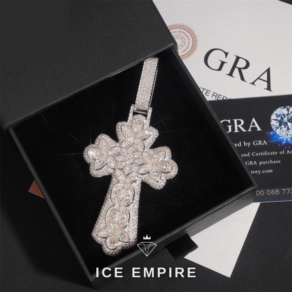 Iced Out Baguette Rose Gold Plated Cuban Chain