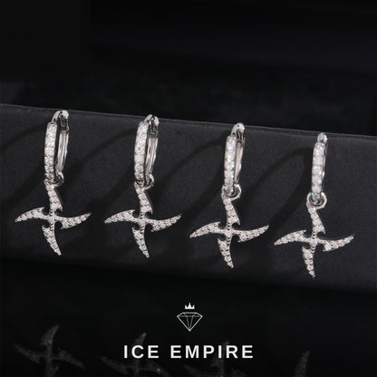 Iced Out 925 Silver Moissanite Earrings