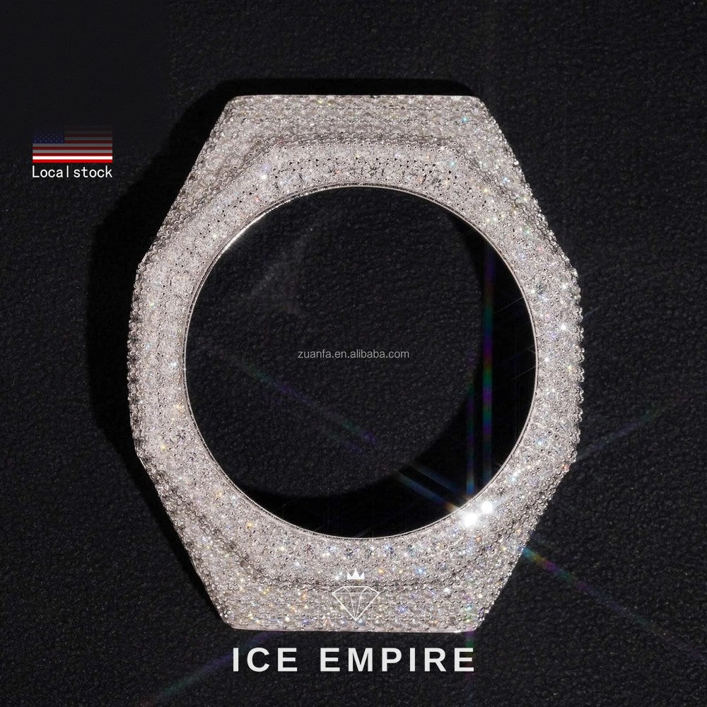 Iced Out 925 Silver Moissanite Watch