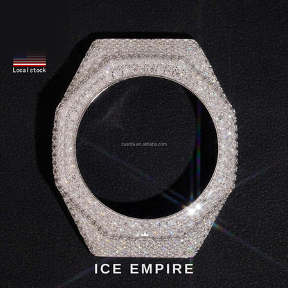 Iced Out 925 Silver Moissanite Watch