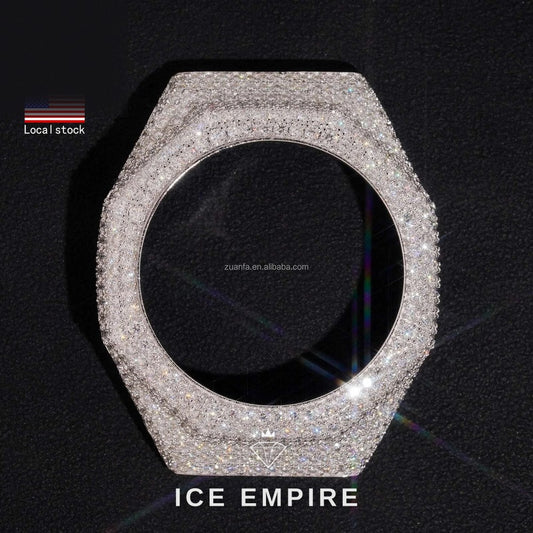 Iced Out 925 Silver Moissanite Watch