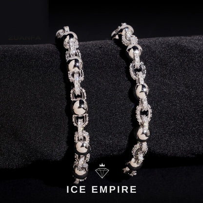 Iced Out 925 Silver Moissanite Cuban Chain