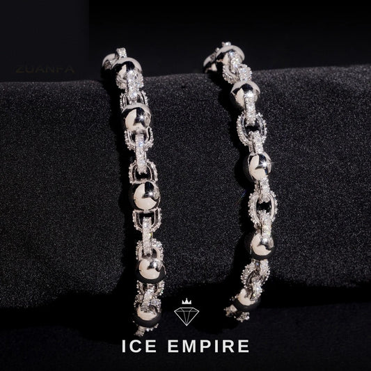 Iced Out 925 Silver Moissanite Cuban Chain
