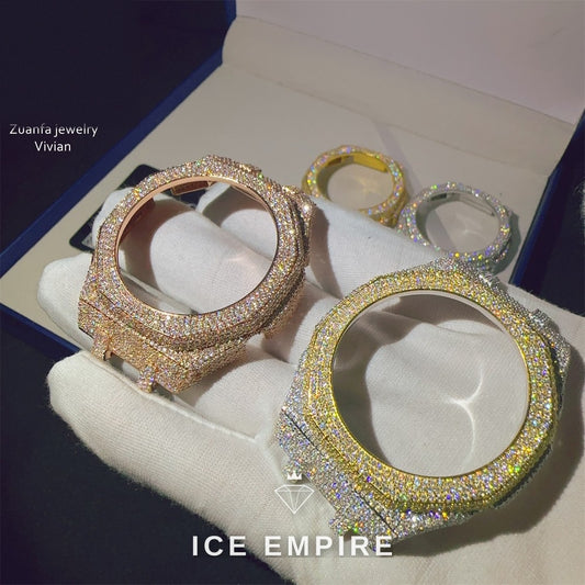 Iced Out 925 Silver Moissanite Watch