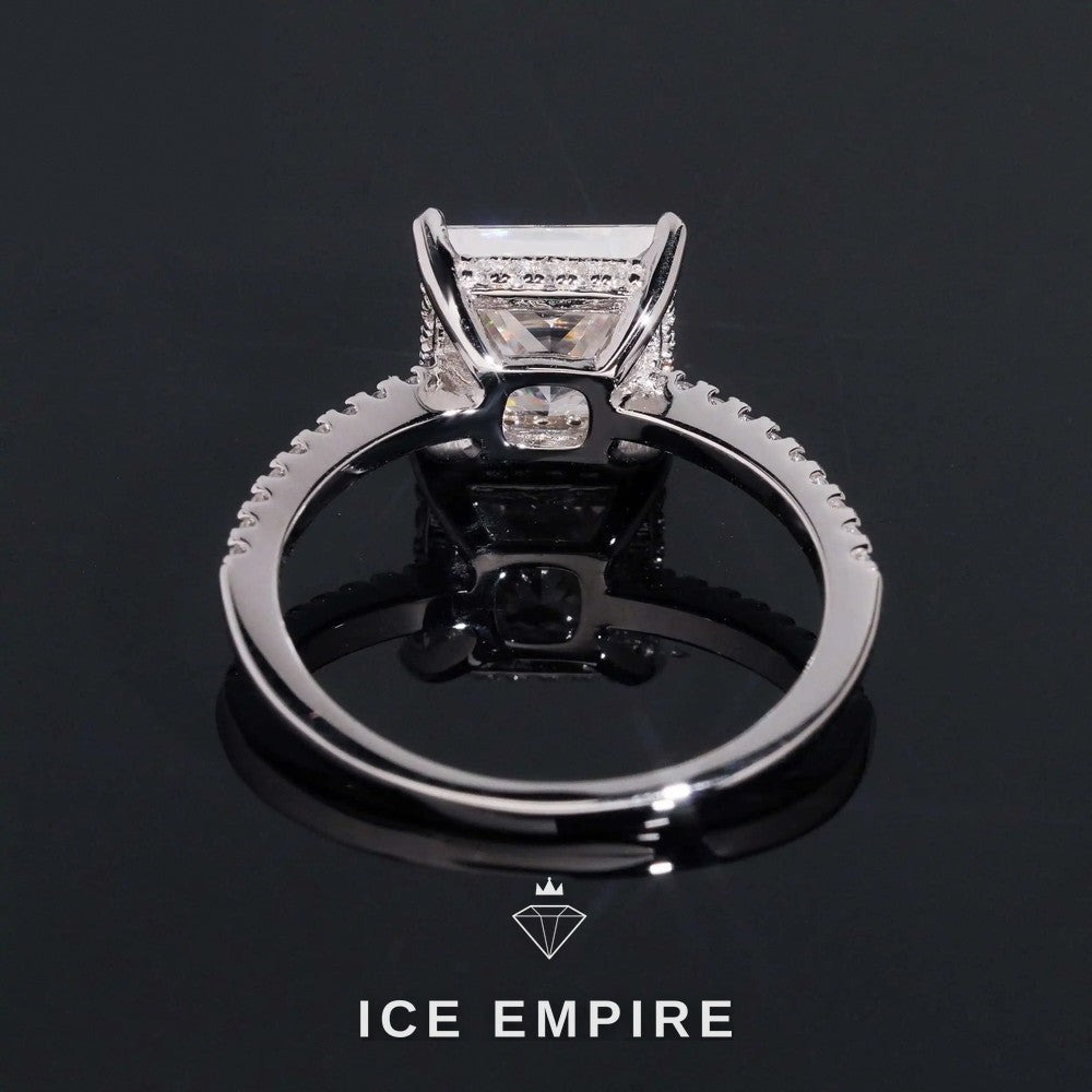 Iced Out Gold Plated Moissanite Wedding Band