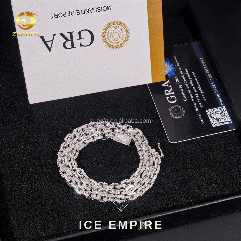 Iced Out Rose Gold Plated Moissanite Cuban Chain