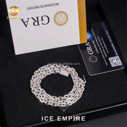 Iced Out Rose Gold Plated Moissanite Cuban Chain