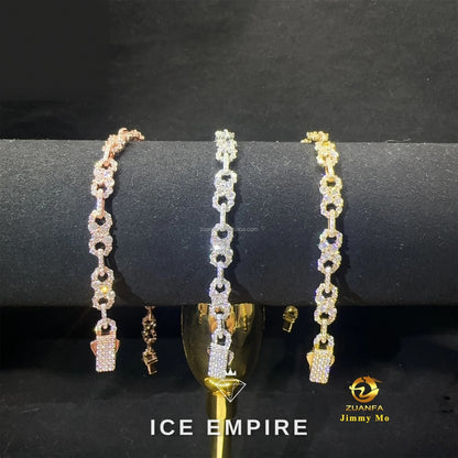 Iced Out 925 Silver Moissanite Bracelet