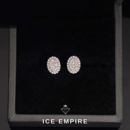 Iced Out Gold Plated Moissanite Stud Earrings