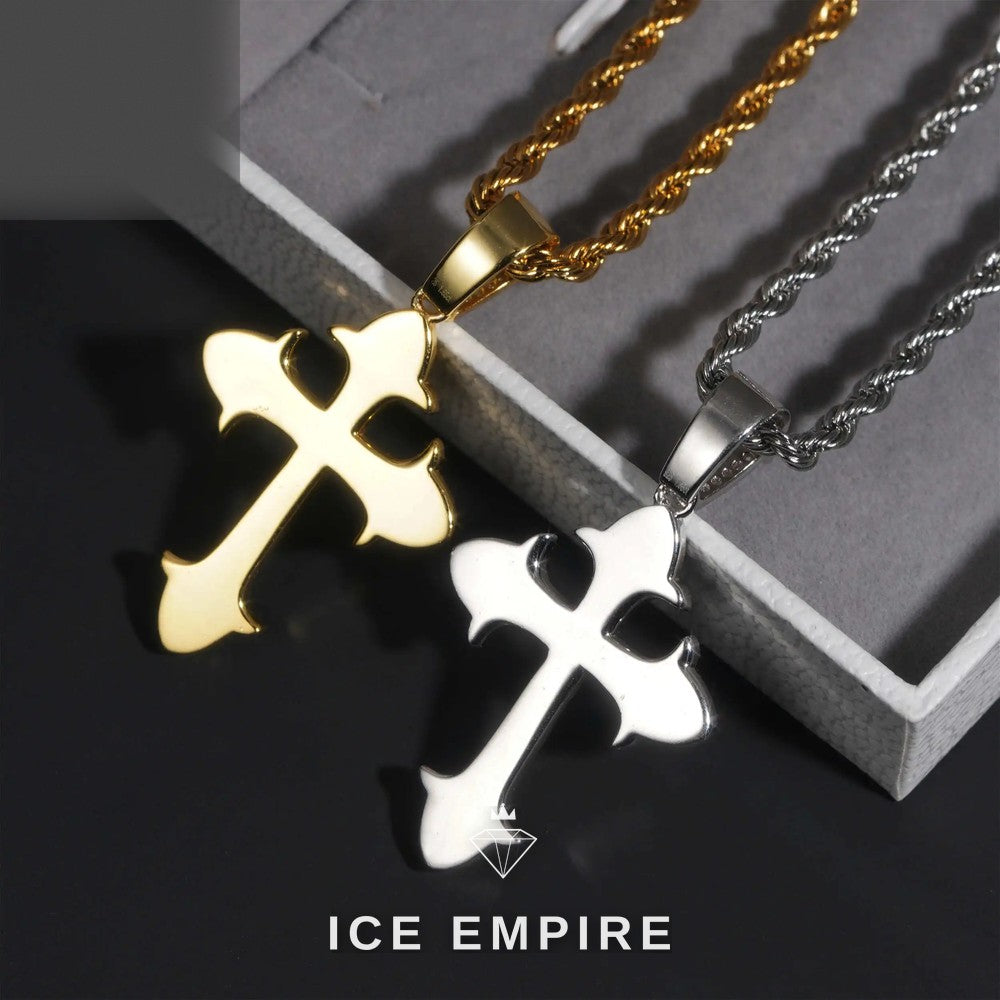 Iced Out Cross 925 Silver Moissanite Pendant