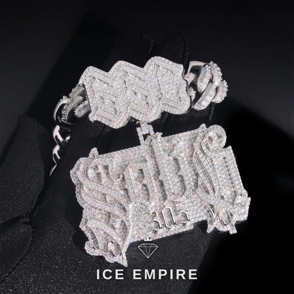 Iced Out Rose Gold Plated Pendant