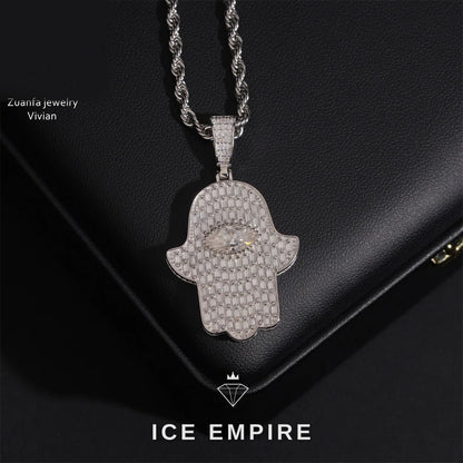 Iced Out 925 Silver Moissanite Pendant