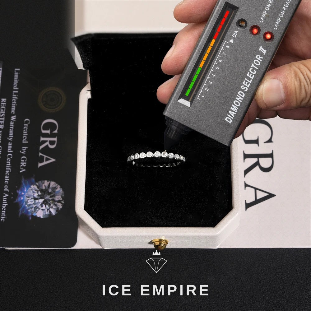 Iced Out 925 Silver Moissanite Ring