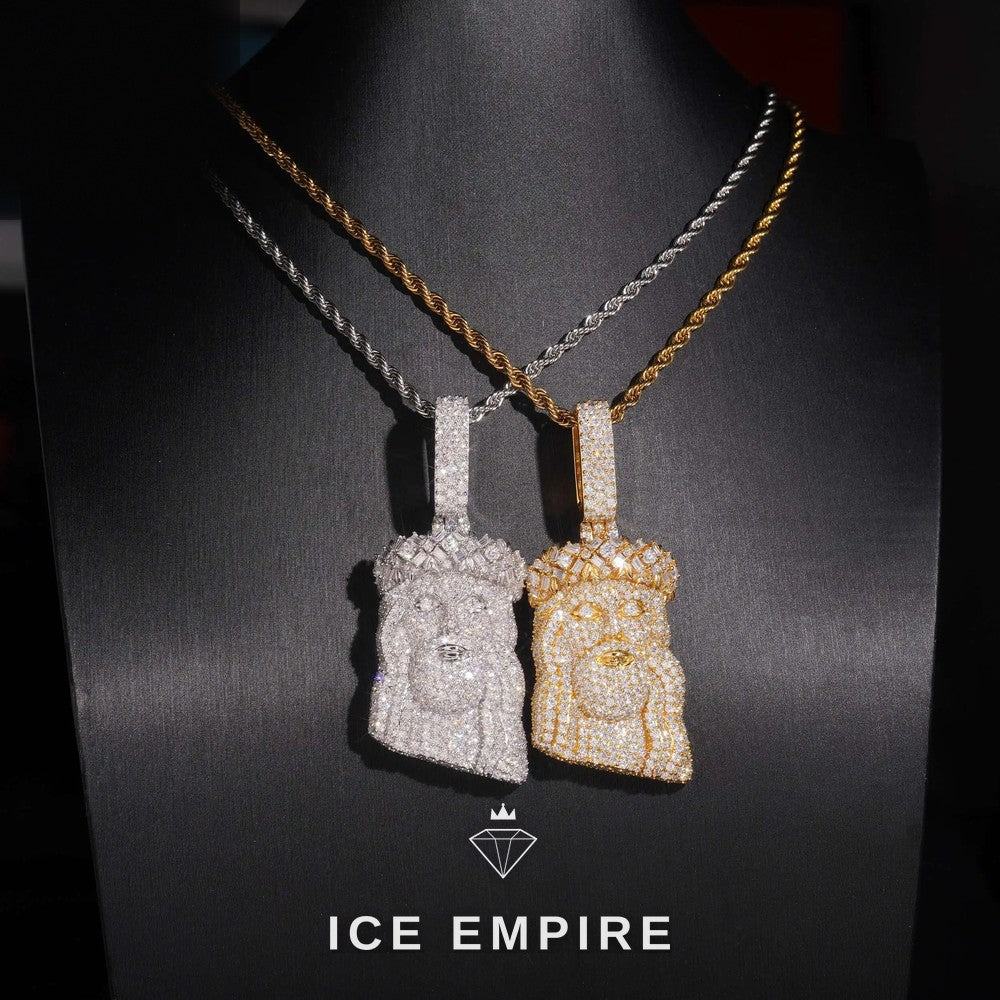 Iced Out Rose Gold Plated Moissanite Pendant