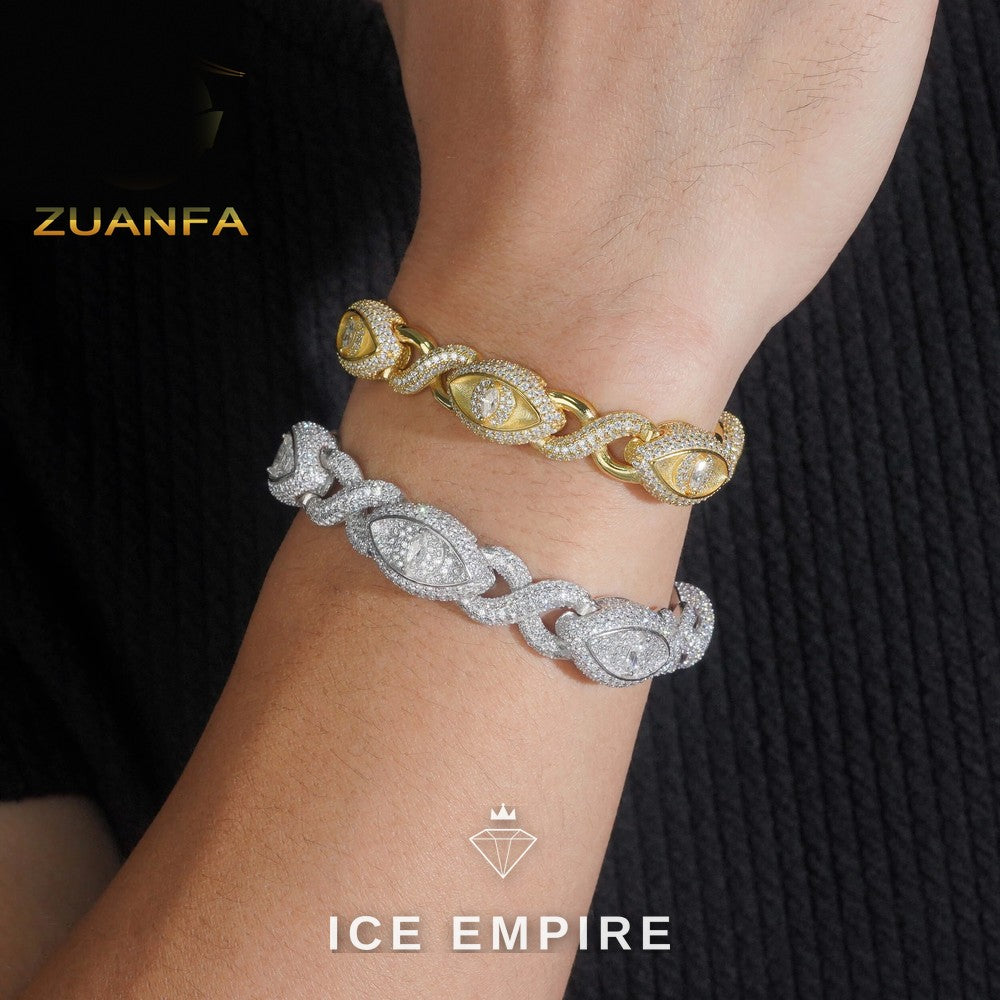 Iced Out 925 Silver Moissanite Cuban Chain