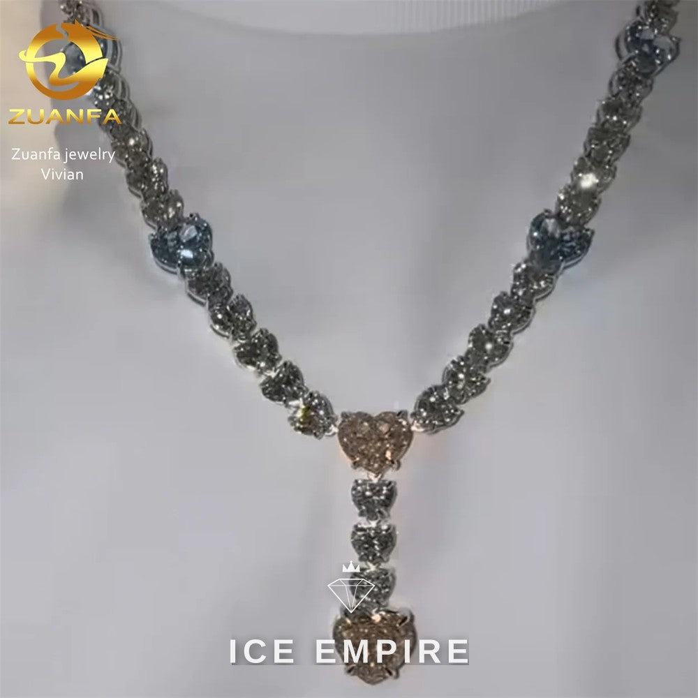 Iced Out Cross 925 Silver Moissanite Pendant