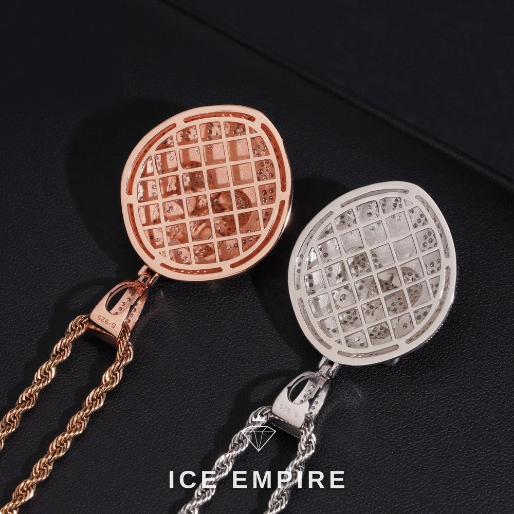 Iced Out Rose Gold Plated Moissanite Pendant