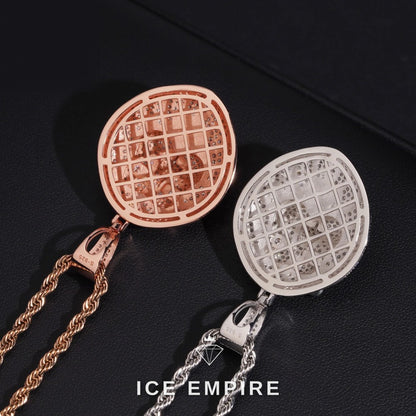Iced Out Rose Gold Plated Moissanite Pendant
