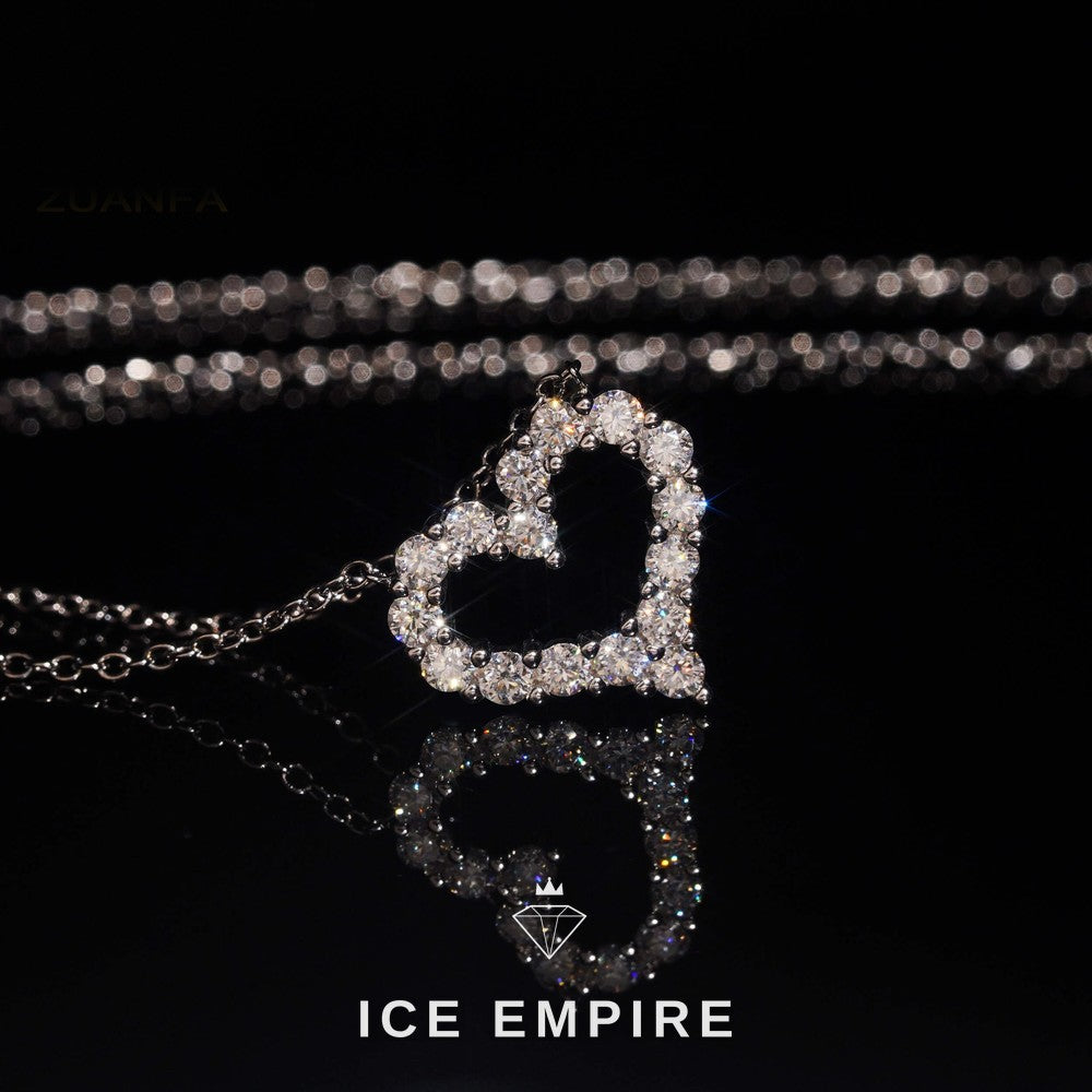 Iced Out Heart Gold Plated Pendant